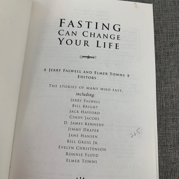 Fasting Can Change Your Life Book Testimonies Jerry Falwell Elmer‎ Towns Editors - Picture 12 of 15